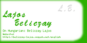 lajos beliczay business card